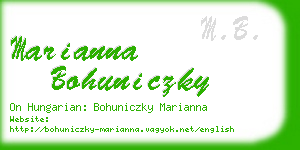 marianna bohuniczky business card